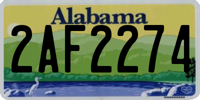 AL license plate 2AF2274
