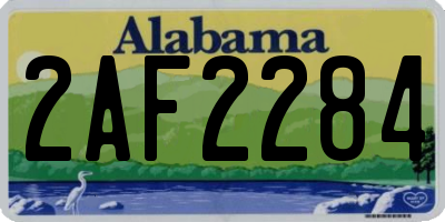 AL license plate 2AF2284