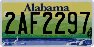 AL license plate 2AF2297