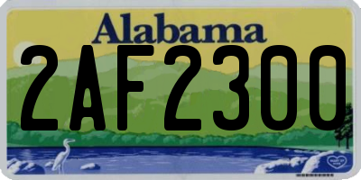 AL license plate 2AF2300