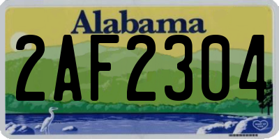 AL license plate 2AF2304