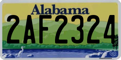 AL license plate 2AF2324