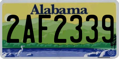 AL license plate 2AF2339