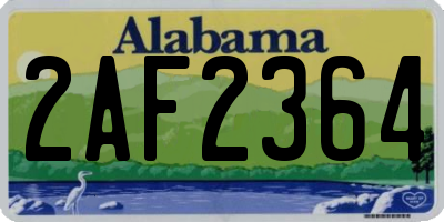AL license plate 2AF2364