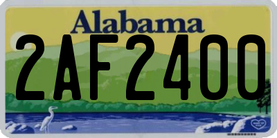 AL license plate 2AF2400
