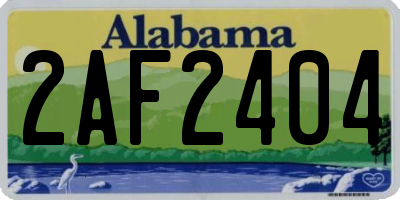 AL license plate 2AF2404