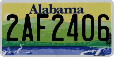 AL license plate 2AF2406