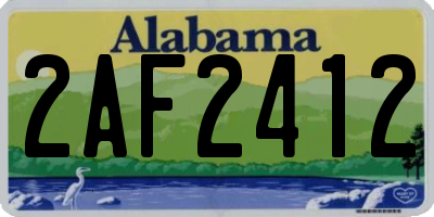 AL license plate 2AF2412