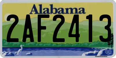 AL license plate 2AF2413