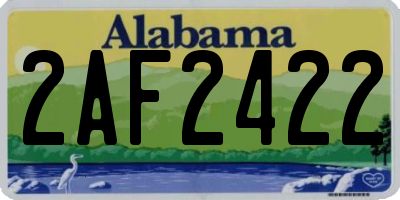 AL license plate 2AF2422