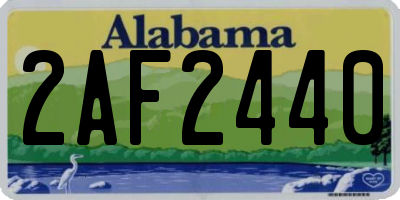 AL license plate 2AF2440