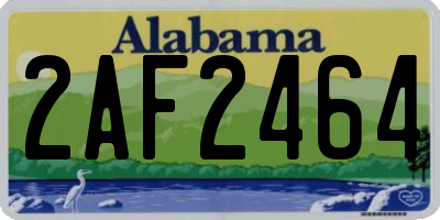 AL license plate 2AF2464