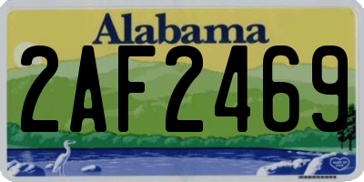 AL license plate 2AF2469