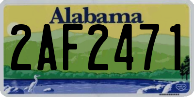 AL license plate 2AF2471