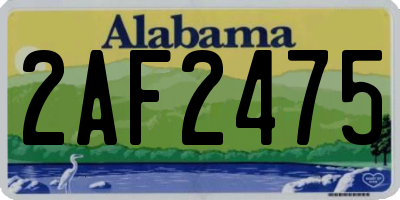 AL license plate 2AF2475