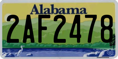 AL license plate 2AF2478