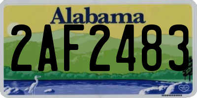 AL license plate 2AF2483