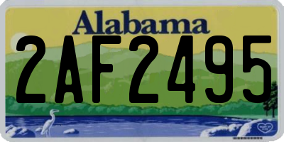 AL license plate 2AF2495