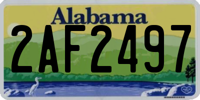 AL license plate 2AF2497