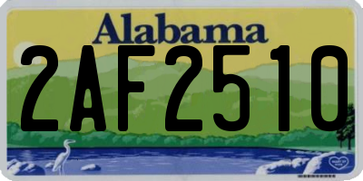 AL license plate 2AF2510