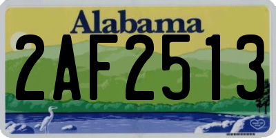 AL license plate 2AF2513