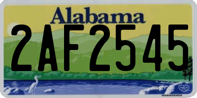 AL license plate 2AF2545