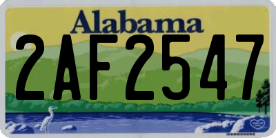 AL license plate 2AF2547