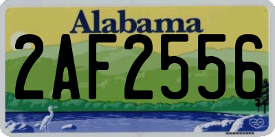 AL license plate 2AF2556