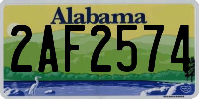 AL license plate 2AF2574