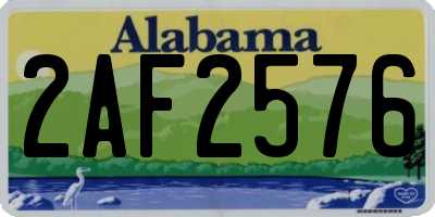 AL license plate 2AF2576