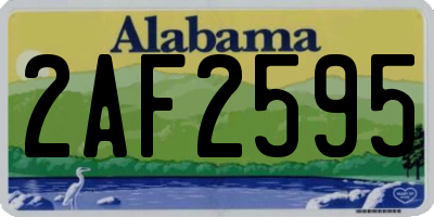 AL license plate 2AF2595