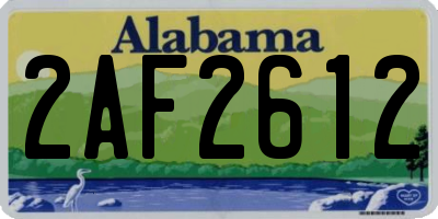 AL license plate 2AF2612