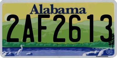 AL license plate 2AF2613