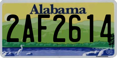 AL license plate 2AF2614