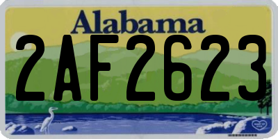 AL license plate 2AF2623