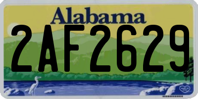 AL license plate 2AF2629