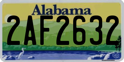 AL license plate 2AF2632
