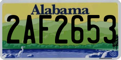 AL license plate 2AF2653