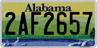 AL license plate 2AF2657