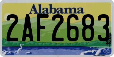 AL license plate 2AF2683