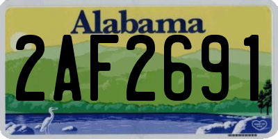 AL license plate 2AF2691