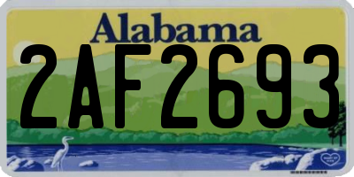 AL license plate 2AF2693
