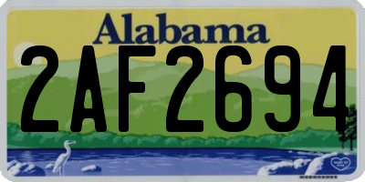 AL license plate 2AF2694