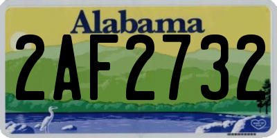 AL license plate 2AF2732