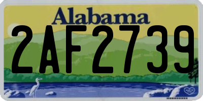 AL license plate 2AF2739