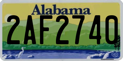 AL license plate 2AF2740