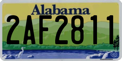 AL license plate 2AF2811