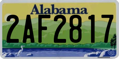 AL license plate 2AF2817