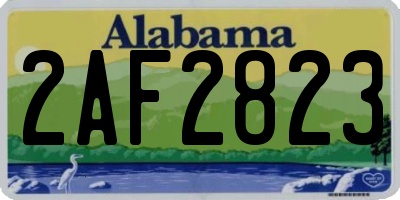AL license plate 2AF2823