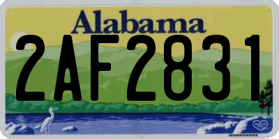 AL license plate 2AF2831